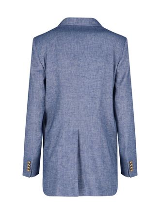 Tagliatore Womens Jackets Blue Linen