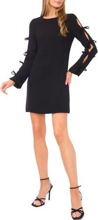 CeCe by Cynthia Steffe Bow Long Sleeve Sheath Dress in Rich Black at Nordstrom Rack, Size 00
