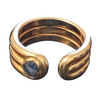 Chopard Heart Shaped Diamond Open Band Ring Size M