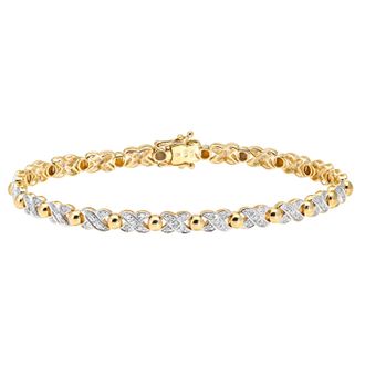 Diamant L'&eacute;ternel Womens 9ct Yellow Gold Diamond Ladies Bracelet - One Size