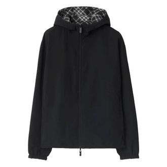 Burberry Reversible Check Hooded Jacket, Size Small