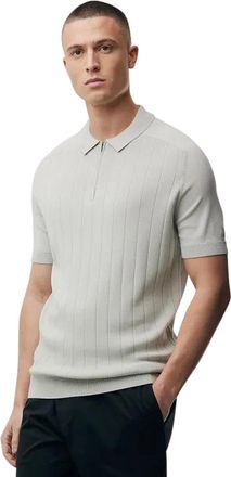 Genti Poloshirt met rits Genti lichtblauw normale fit