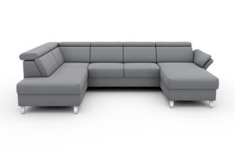 Sit&more Wohnlandschaft »Vincenzo U-Form« inklusive Kopfteilverstellung, wahlweise mit Bettfunktion, Bettkasten