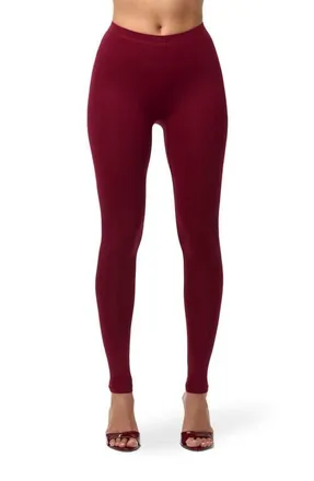 Naked Wardrobe High Waist Leggings in Sangria at Nordstrom, Size X-Large