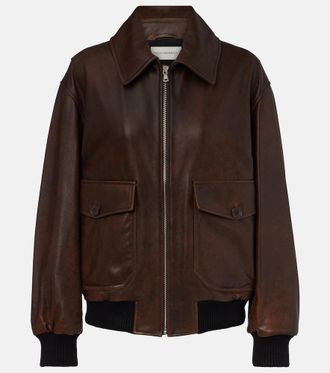 Nour Hammour Anton leather blouson jacket
