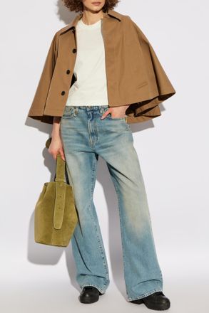 Burberry T-shirt With Side Drawstring, Womens, White