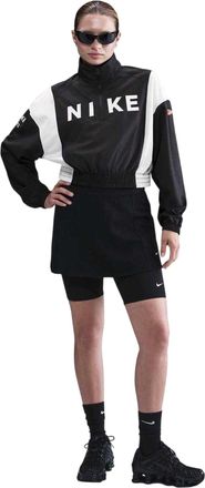 Nike Dameswindjack met raglanmouwen en kleurblokken (Zwart, Wit)