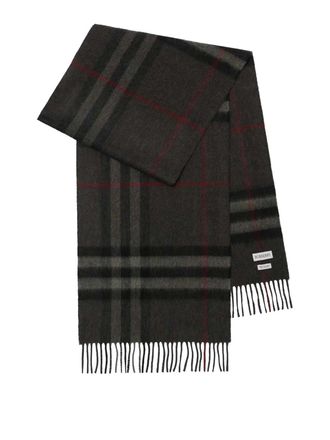 Burberry Cashmere Scarves Charcoal Grey
