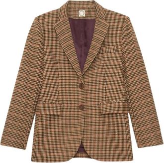 Ines De La Fressange Giacca a Quadri Louane - - Jackets - Donna - Marrone - 2XS