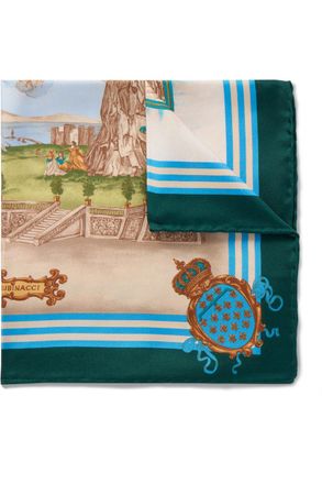 Rubinacci Oronomant Cuccagna Printed Silk-Twill Pocket Square