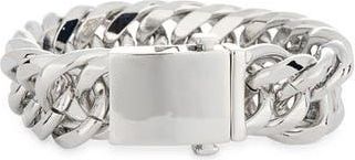 Kenneth Jay Lane Curb Chain Bracelet in Polished Silver at Nordstrom Rack