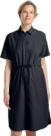 Jack Wolfskin Sommerkleid JACK WOLFSKIN WAIMEA DRESS W, Damen, Gr. XXL, N-Gr, blau (schwarz navy), Obermaterial: 100% Polyester, Kleider Sommerkleid