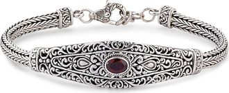 Samuel B. Sterling Silver Filigree Amethyst Bracelet in Red at Nordstrom Rack