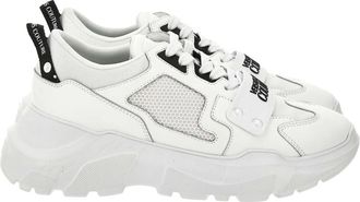 Versace Lace-Up Sneakers - Heren - Sneakers - Wit - 44 EU - Leer - Schoenen