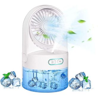 OEM Ventilador De Mesa Con Funci&oacute;n De Nebulizaci&oacute;n, Peque&ntilde;o Ventilador Personal De Escritorio Con Dep&oacute;sito De Agua Grande De 300 Ml
