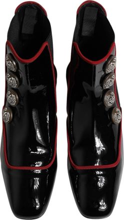 Dolce & Gabbana Womens Black Jackie Buttoned Chelsea Boots Shoes