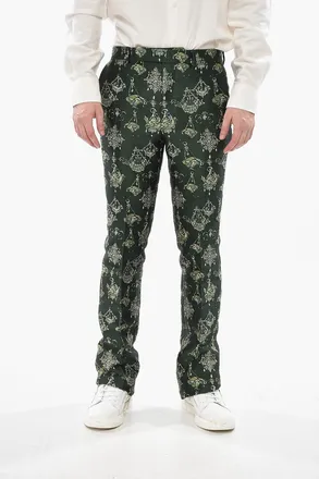 Givenchy Pantaloni 4 Tasche CHANDELIER in Misto Seta Jacquard Givenchy