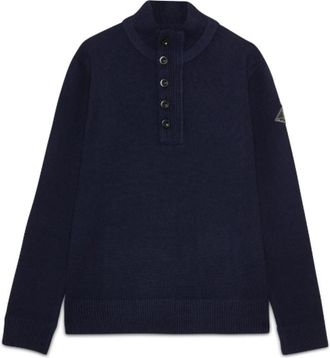 Roy Rogers Maglia con mezza zip - Heren - Coltruien - Blauw - M - Truien & Vesten