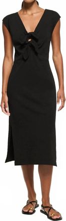 Nation Ltd Kalee Column Midi Dress In Jet Black