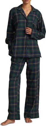 Polo Ralph Lauren Madison Plaid Organic Cotton Pajamas in Polo Tartan at Nordstrom, Size X-Small
