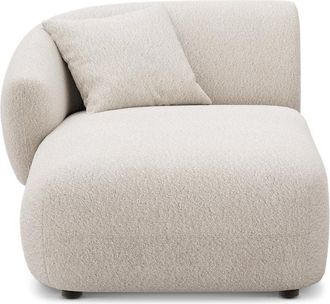 Castlery Auburn Left Chaise Customized, (Performance Boucle) Cream, Spill Resistant, Modular Sofa for Living Room, Castlery Brand