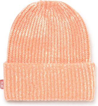 Diesel Beanie in brushed wool blend - Knit caps - Unisex - Orange