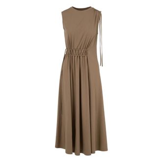 Bomboogie Abito in Jersey Asimmetrico - - Dresses - Donna - Beige - 2XL