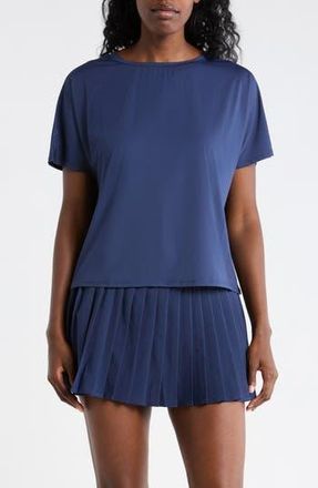 90 Degree by Reflex Dolman Sleeve Crop Active T-Shirt in Naval Blue at Nordstrom Rack, Size X-Small