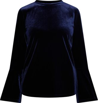 Usha Fluwelen hemd Dames marine