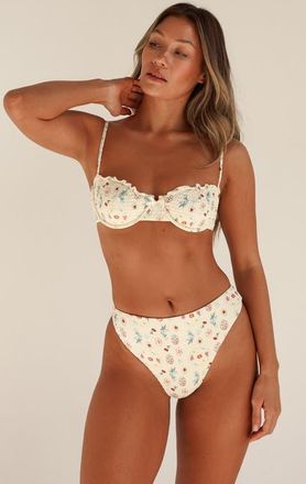 Dippin' Daisy's Swimwear Seashore High Waist Cheeky Bikini Bottom in Printemps at Nordstrom, Size X-Large