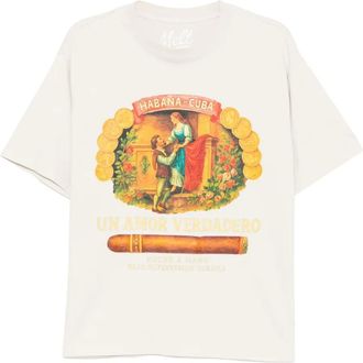 Melt T-shirt met grafische print - Beige