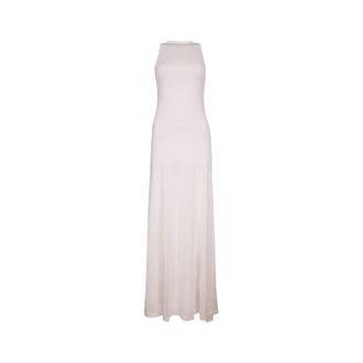 Jacquemus Maxi Dresses, female, White, Size: M La Robe Maille Sculta