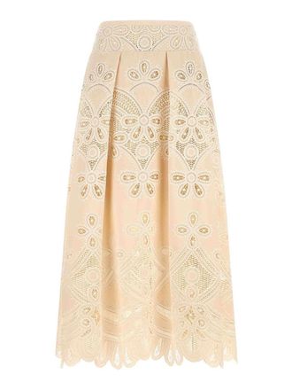 Elie Saab Carving embroidery skirt