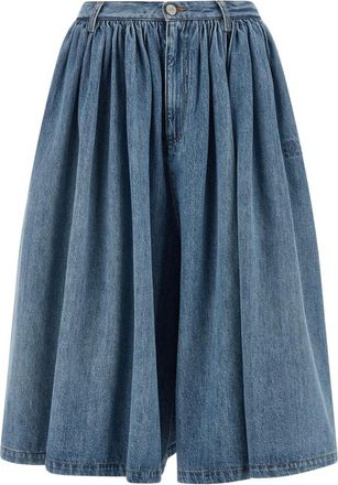 Maison Margiela Dames, Korte broeken, Blauw, Maat: XS Katoen