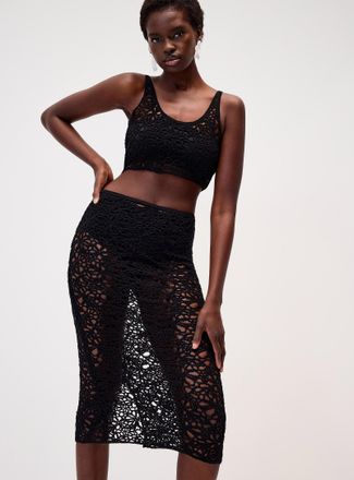 Twik Womens Crochet midi skirt