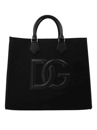 Dolce & Gabbana Canvas tote with leather logo