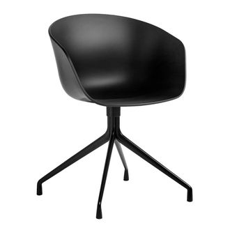 HAY About A Chair AAC 20, black 2.0 (Kunststoffgleiter)