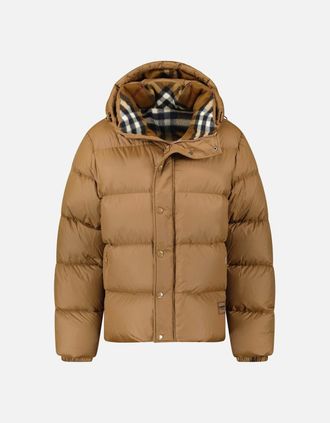 Burberry Mens Burberry Halsby Puffer Down Jacket Brown - Size: 44/Regular