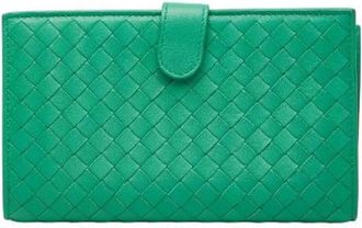 Bottega Veneta Pre-owned Wallets, female, Green, Size: ONE SIZE Pre-owned Leather Wallet