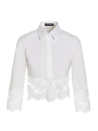 Dolce & Gabbana White Cotton Womens Blouse