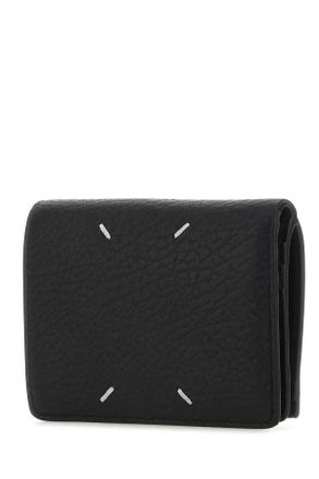 Maison Margiela Womens Black Leather Wallet T8013 Exterior: Portafogli