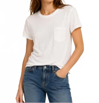 Electric & Rose Short Sleeve Pocket Tee In Cloud