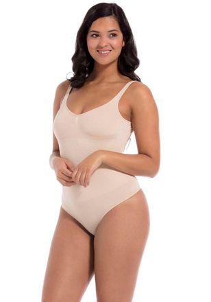 Magic Bodyfashion Shaping-Body MAGIC BODYFASHION Low Back Body, Damen, Gr. XXL, N-Gr, braun (latte), Obermaterial: 92% Polyamid, 8% Elasthan, unifarben, eng, tiefer Run