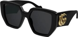 Gucci Acetaat Vierkante Zonnebril - unisex - Accessoires - Zwart - Maat: 54 MM