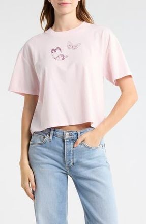 Vinyl Icons Butterfly Kittens Tee in Pink at Nordstrom Rack, Size X-Small