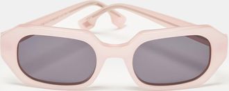 Le Specs Pink/black La Dolce Vita Rectangular Sunglasses