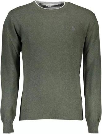 U.S.Polo Association Luxe Groene Slimme Sweater met Logo - Heren - Ronde hals truien - Groen - 2XL - Truien & Vesten
