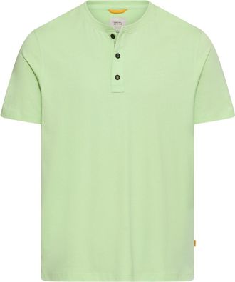 Camel Active Henleyshirt CAMEL ACTIVE, Herren, Gr. 4XL, pistachio gr&uuml;n, Jersey, Obermaterial: 100% Baumwolle, bestickt, unifarben, normal h&uuml;ftbedeckend, Rundhals, 