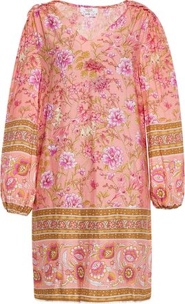 Usha Jurk Dames Lichtroze veelkleurig