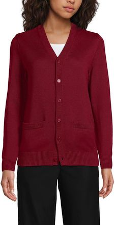 Lands End School Uniform Adult Legacy Varsity Cardigan in Garnet at Nordstrom, Size Xx-Large